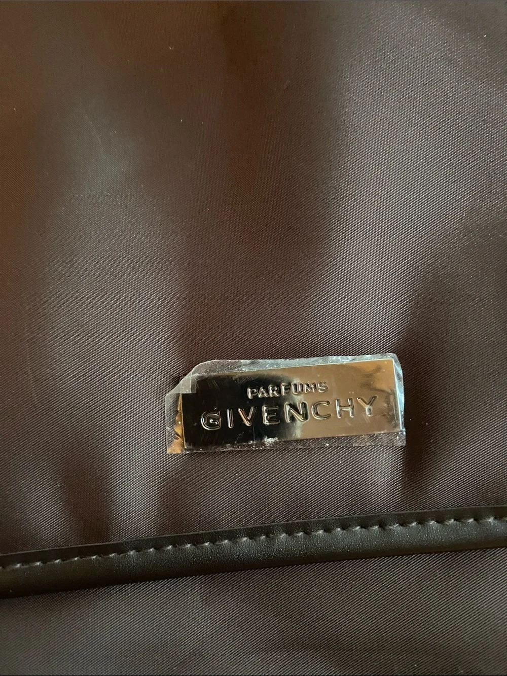 Givenchy Parfume Crossbody Nylon Messenger Bag Brown 15x11x3” like new